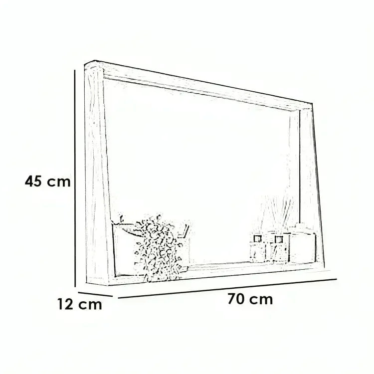 مرايا حمام خشب موسكي 70*12*45 سم - ROD16 - Homix