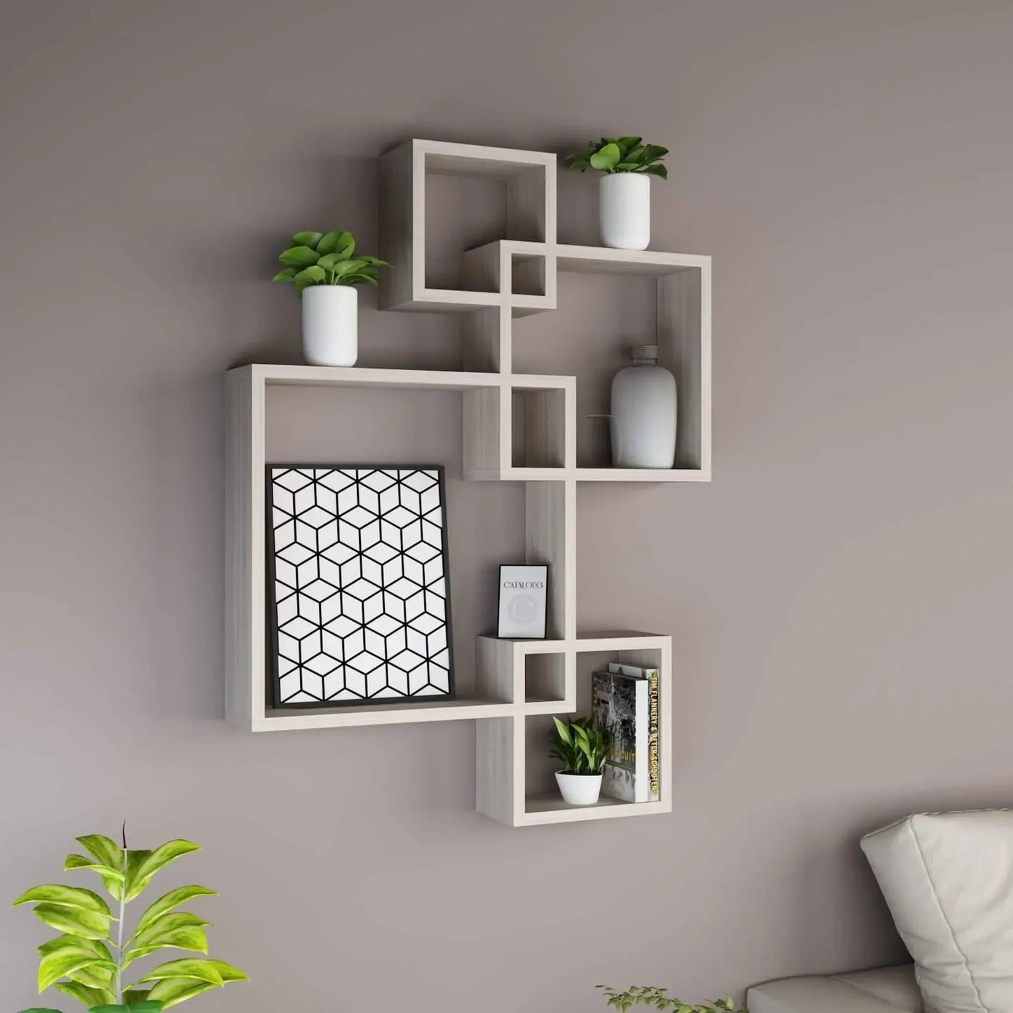 رف حائط ام دي اف، 72*12*110 سم