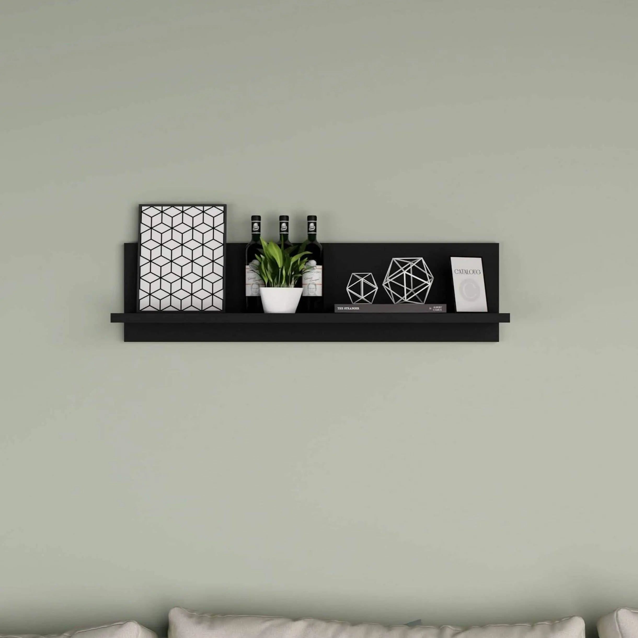 رف حائط ام دي اف، 75*15*20 سم