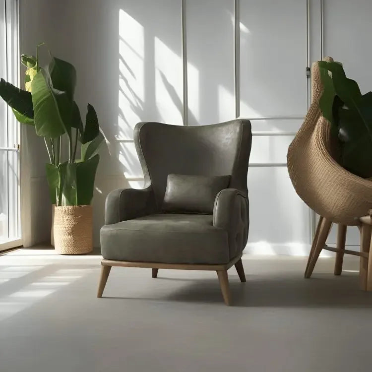 كرسي خشب زان أحمر 75*75*105 سم - KAR11 - Homix