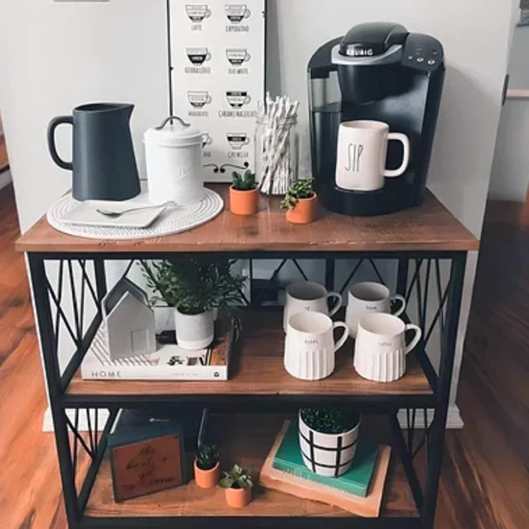 كوفي كورنر ستيل وخشب، 90*50*100 سم