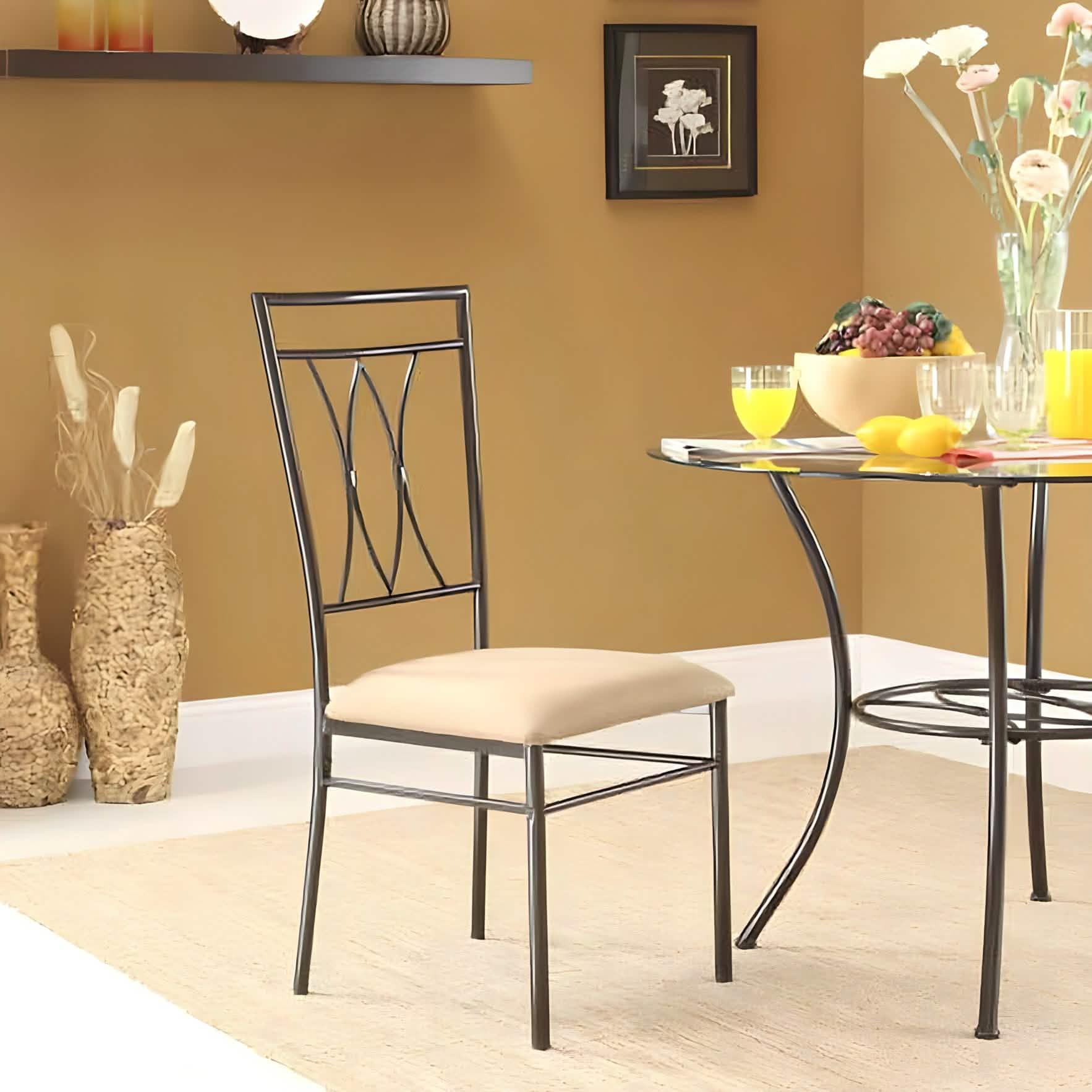 سفرة معدن و زجاج مع 4 كراسي - RON297 Royal Iron