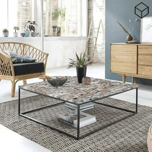 ترابيزة قهوة بسطح جرانيت 80*80*80*45 سم - LUS40 - Homix