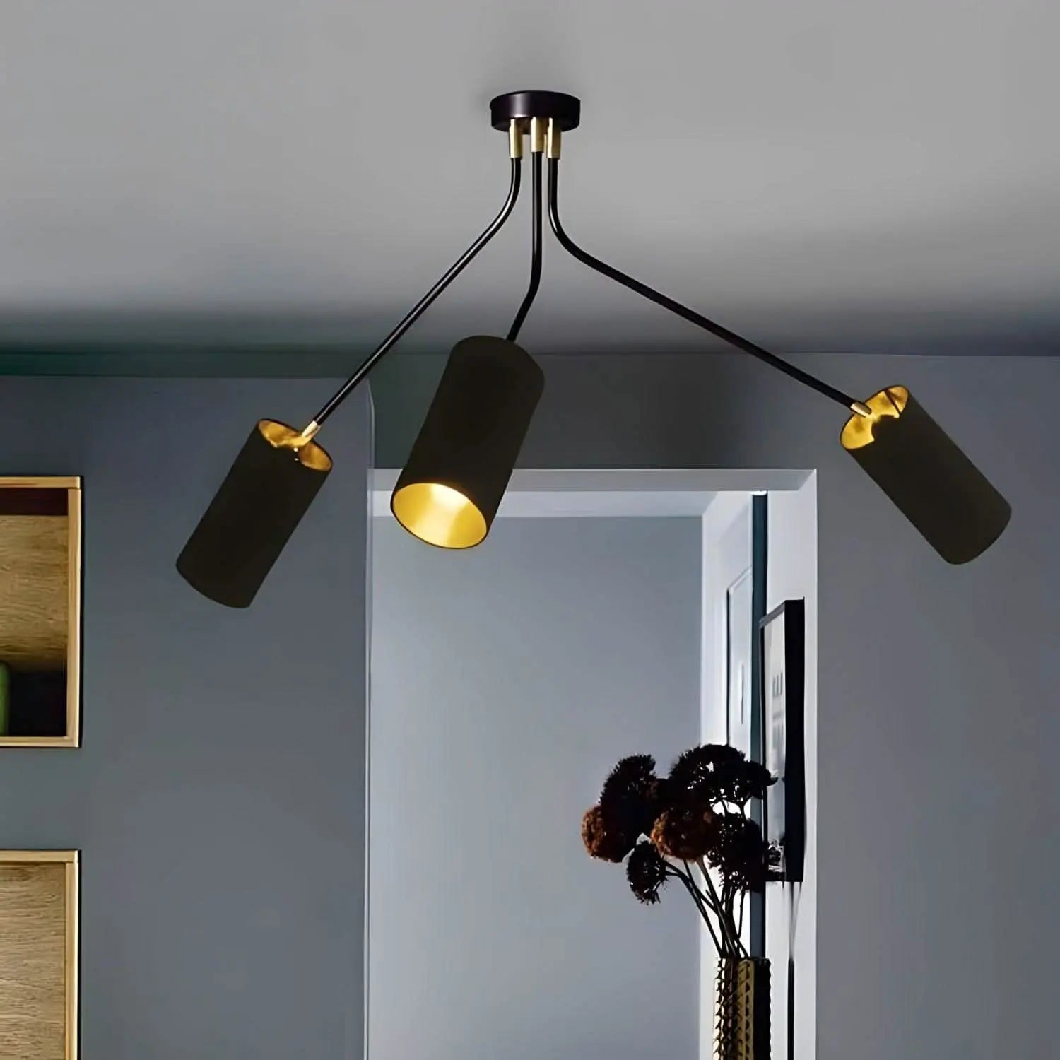 نجفة معدن و قماش، 80*50 سم