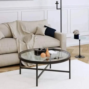 تسوق الأن من هومكس ترابيزة قهوة مستديرة 80*80*45 سم - CH173 بأفضل سعر وأفضل جودة