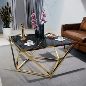 ترابيزة قهوة ستانلس ستيل 80*80*45 سم - RAX10 - Homix