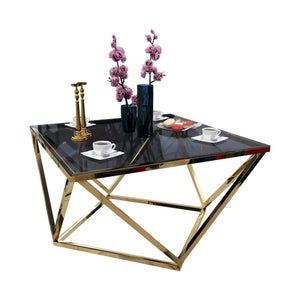 ترابيزة قهوة ستانلس ستيل 80*80*45 سم - RAX10 - Homix