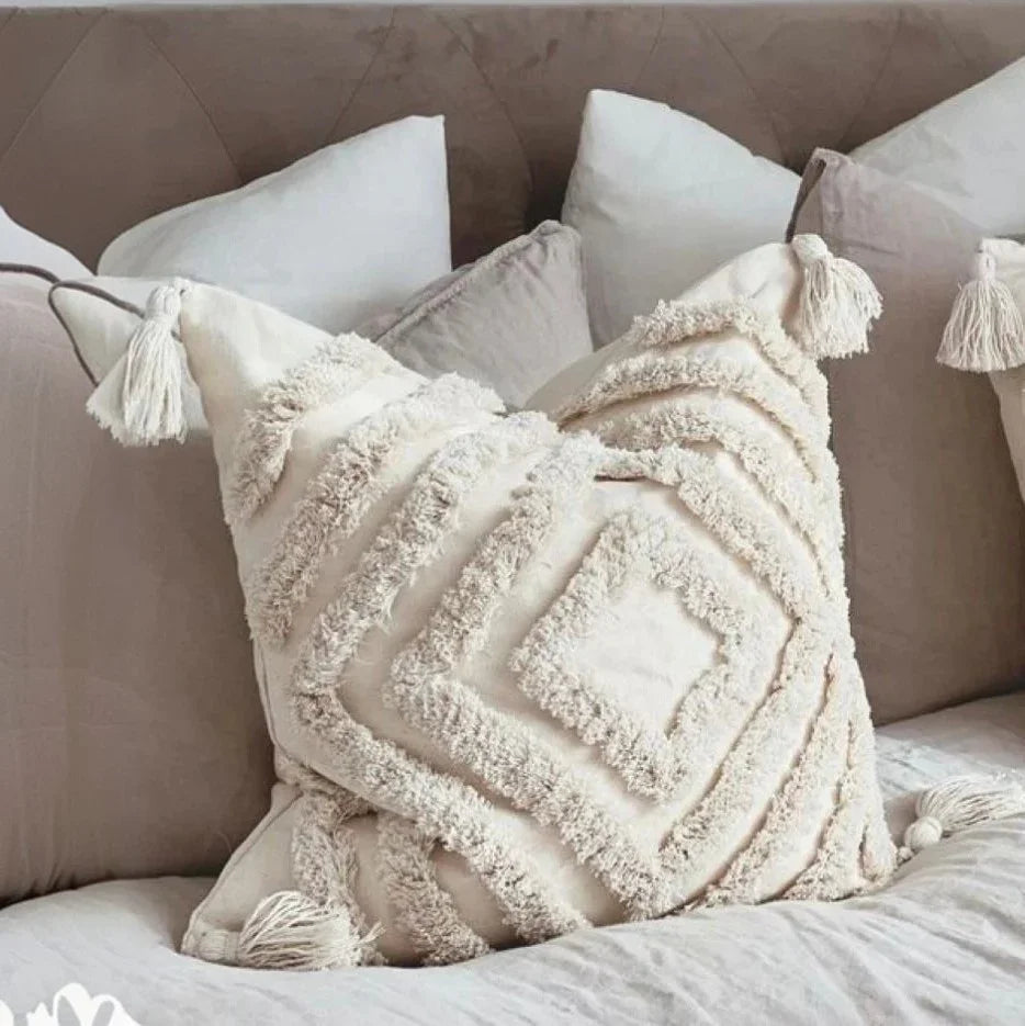 كوشن مكرمية قطن، 40*40 سم