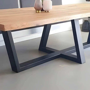 ترابيزة سفرة 85*200*80 سم - ROW12 Iron Wood