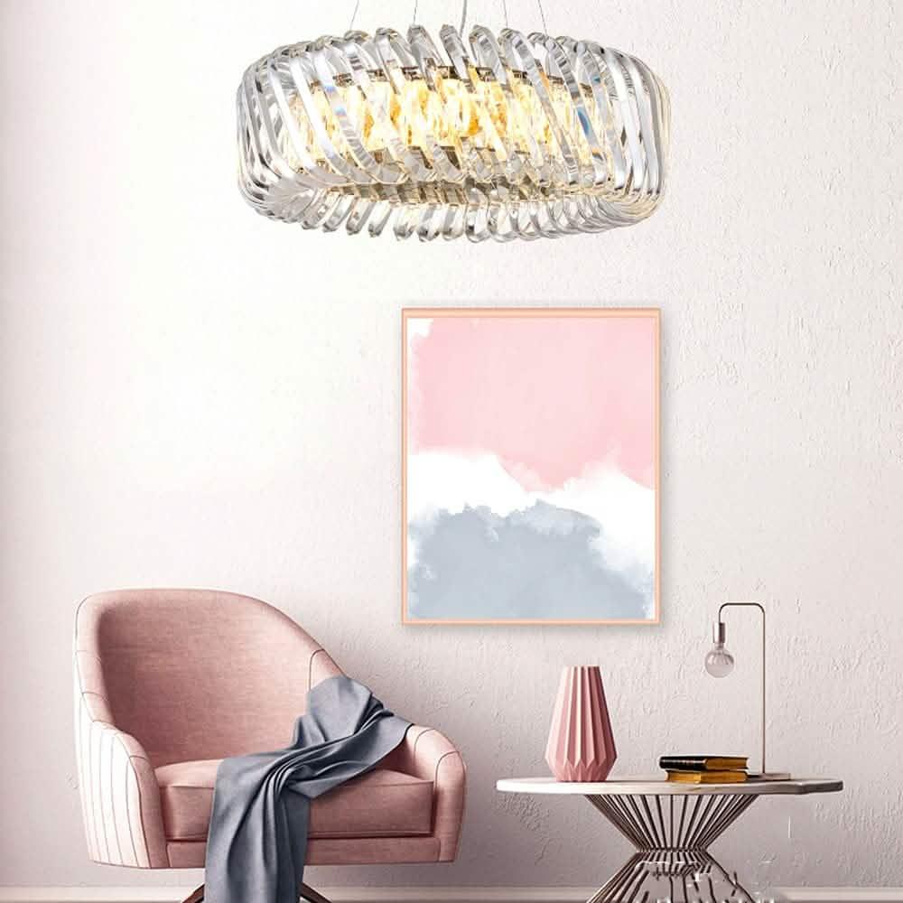 نجفة ستيل - كريستال، 60*85 سم- ذهبي