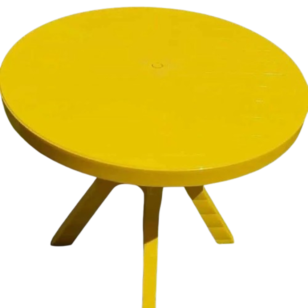 ترابيزة خارجية بلاستيك، 70*60 سم - أصفر