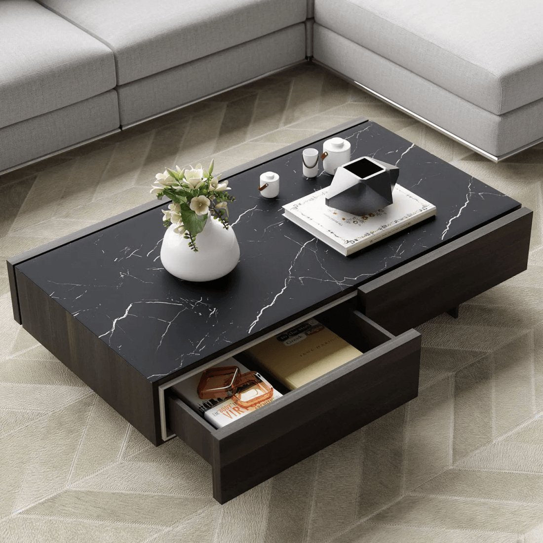 ترابيزة قهوة خشب ام دي اف 90*50*45 سم - HOM105 - Homix