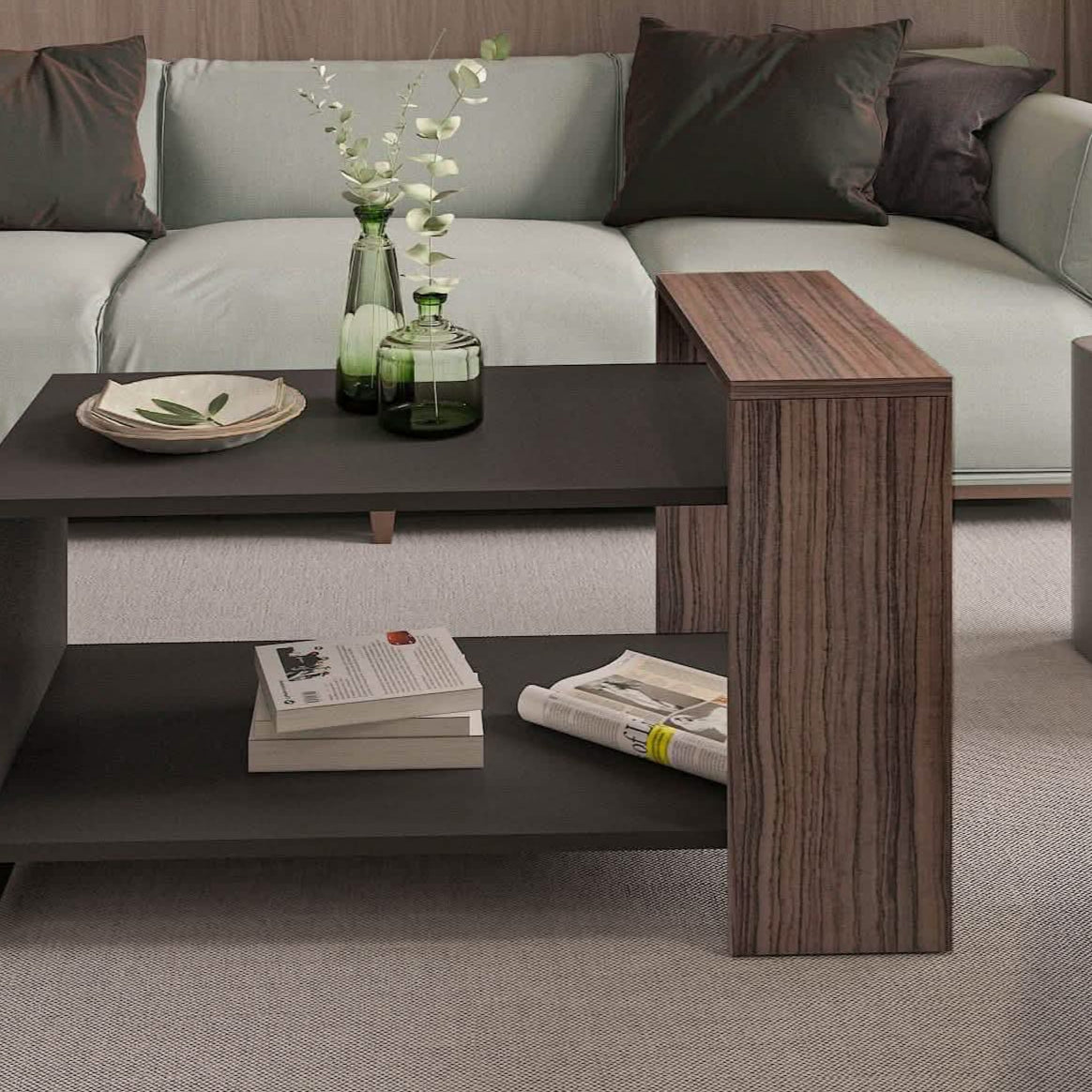 ترابيزة قهوة ام دي اف، 90*45*42 سم