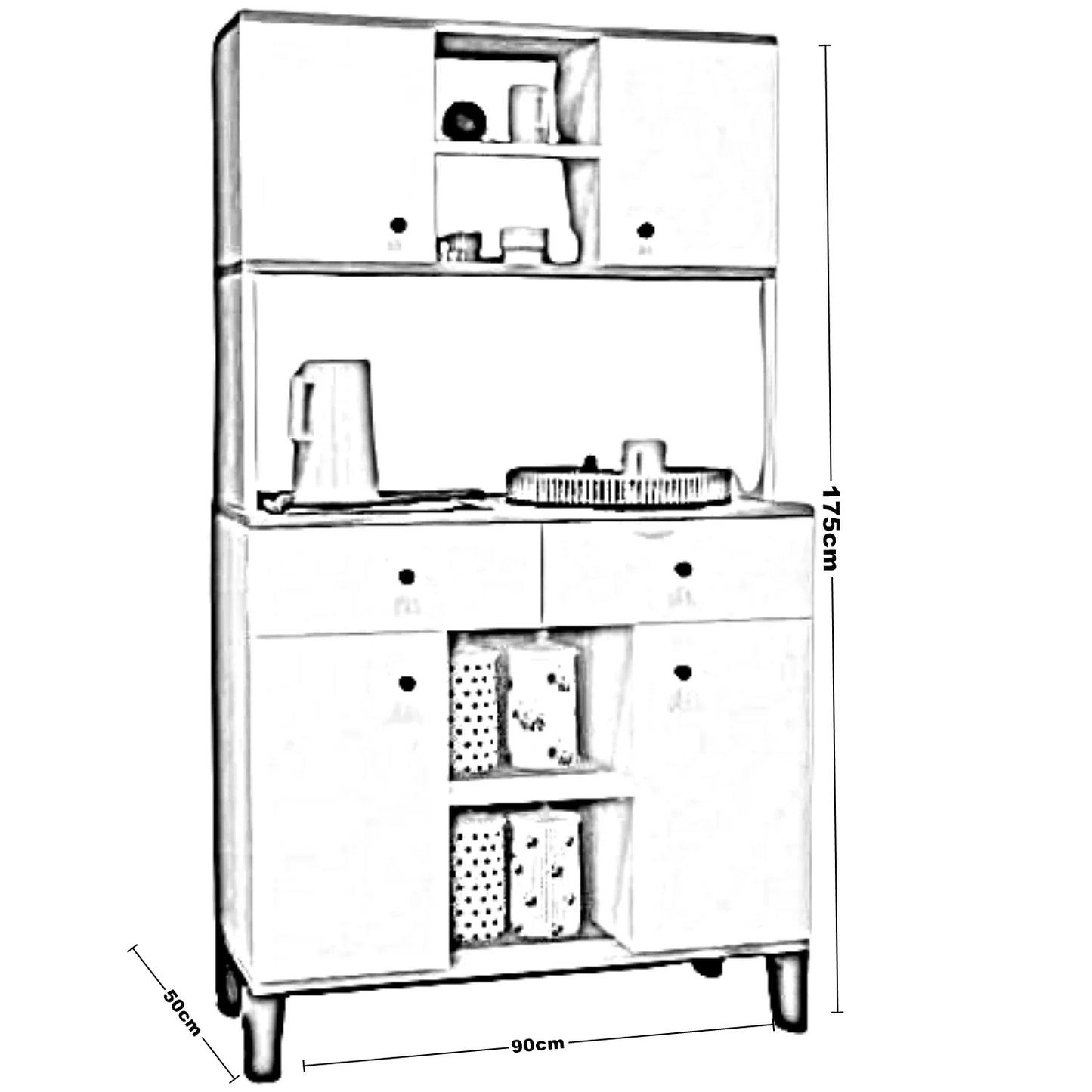 كوفي كورنر ام دي اف 90*50*175 سم
