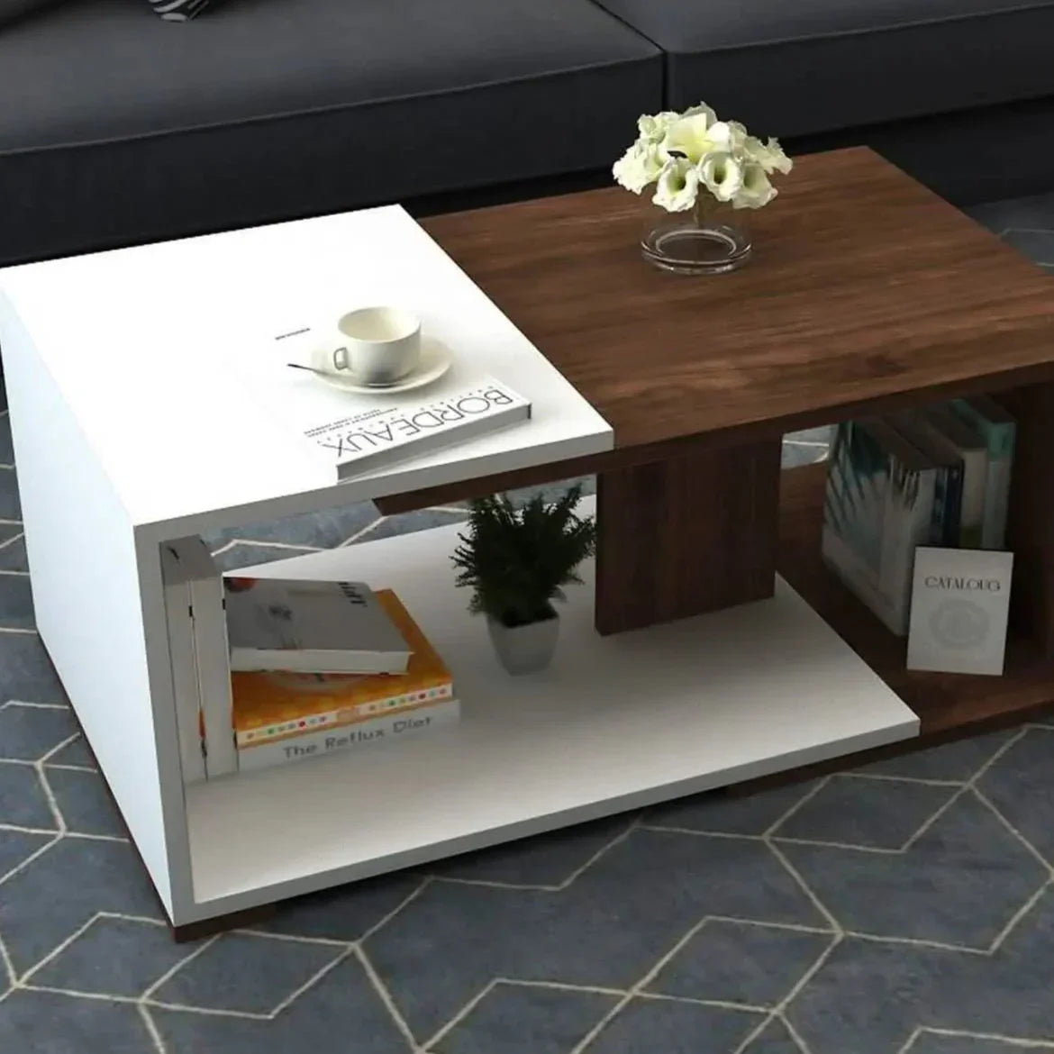 ترابيزة قهوة ام دي اف، 90*50*40 سم