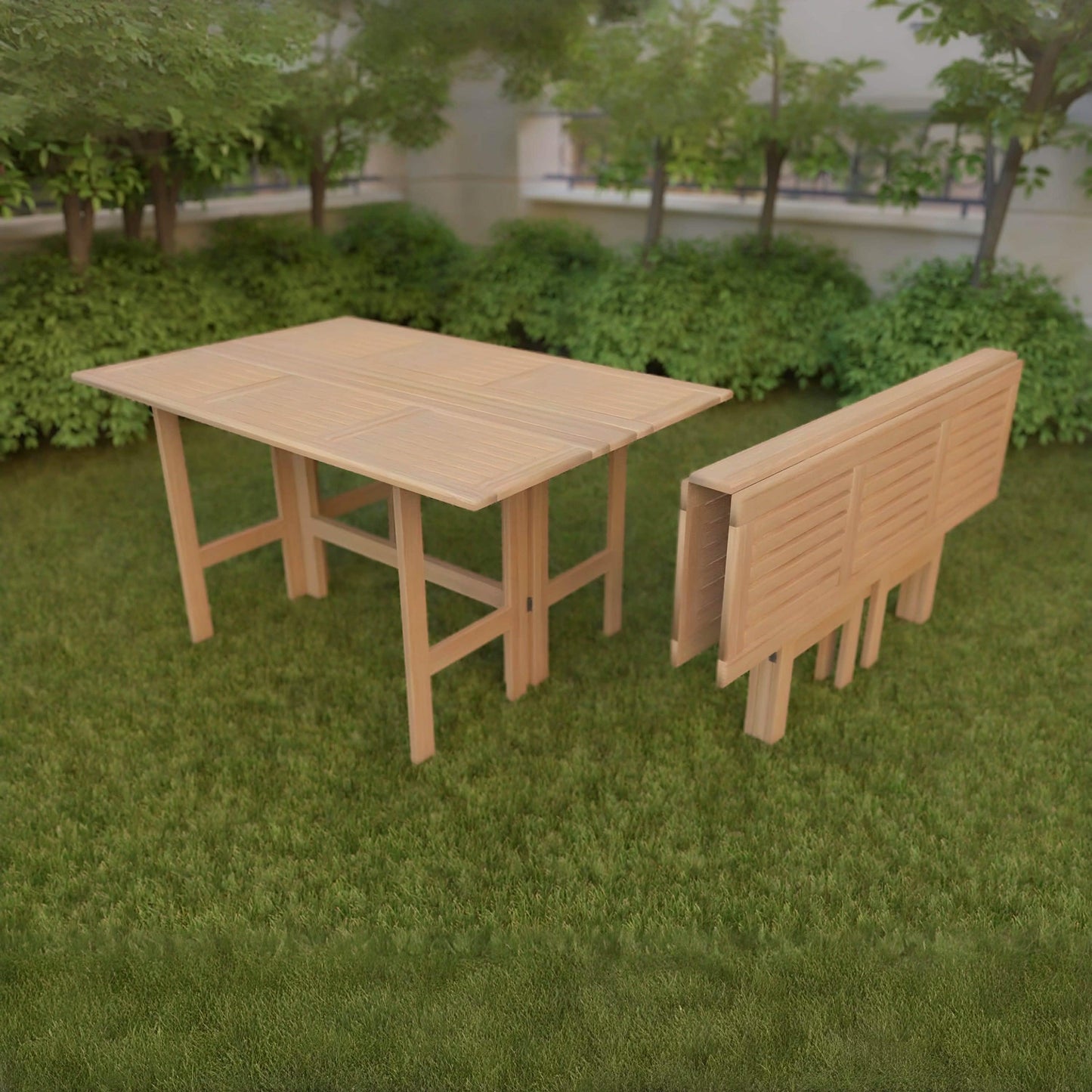 ترابيزة خارجية خشب زان، 97*149*75 سم