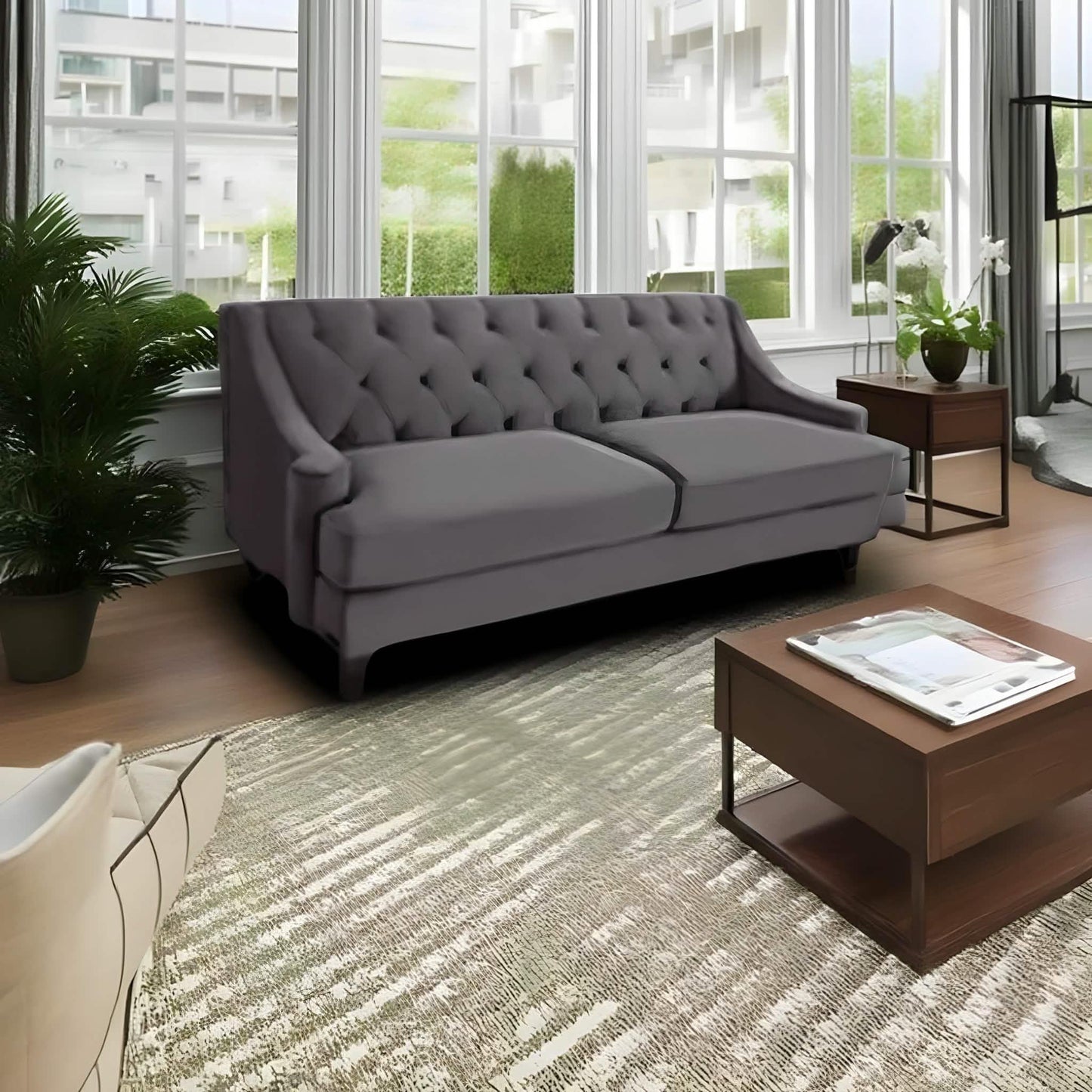 كنبة خشب زان أحمر، 200*65*85 سم