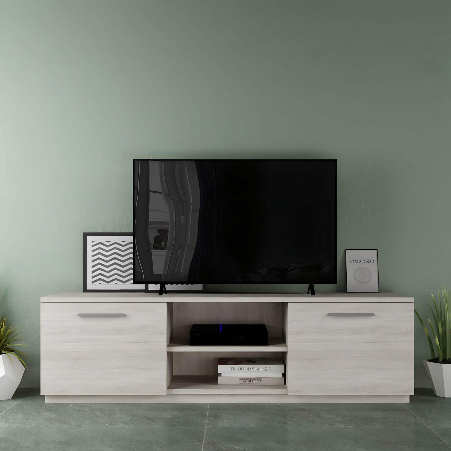 ترابيزة تليفزيون ام دي اف، 160*30*42 سم