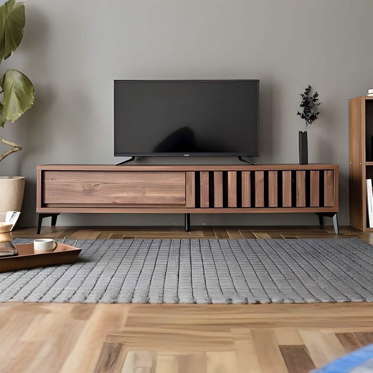 ترابيزة تليفزيون ام دي اف 160*30*40 سم - BAL85 El Batal Furniture