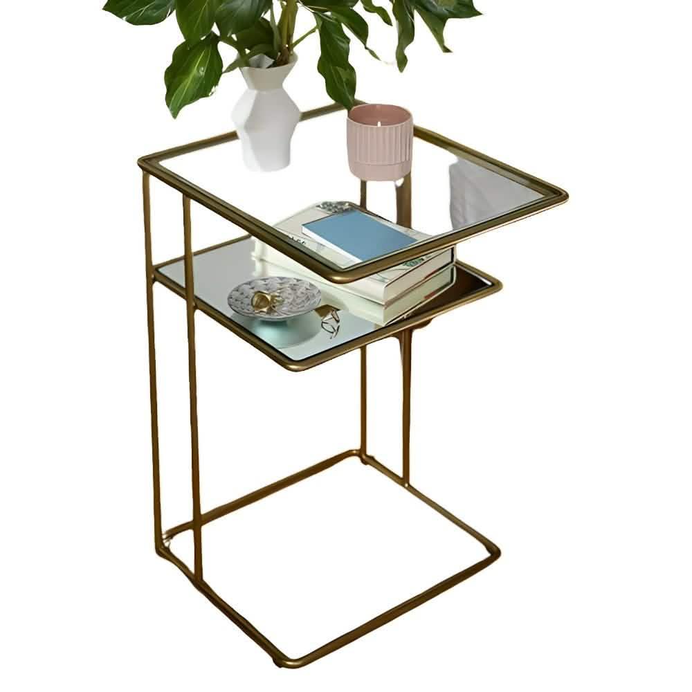 كومود ستيل و زجاج، 50*40*65 سم