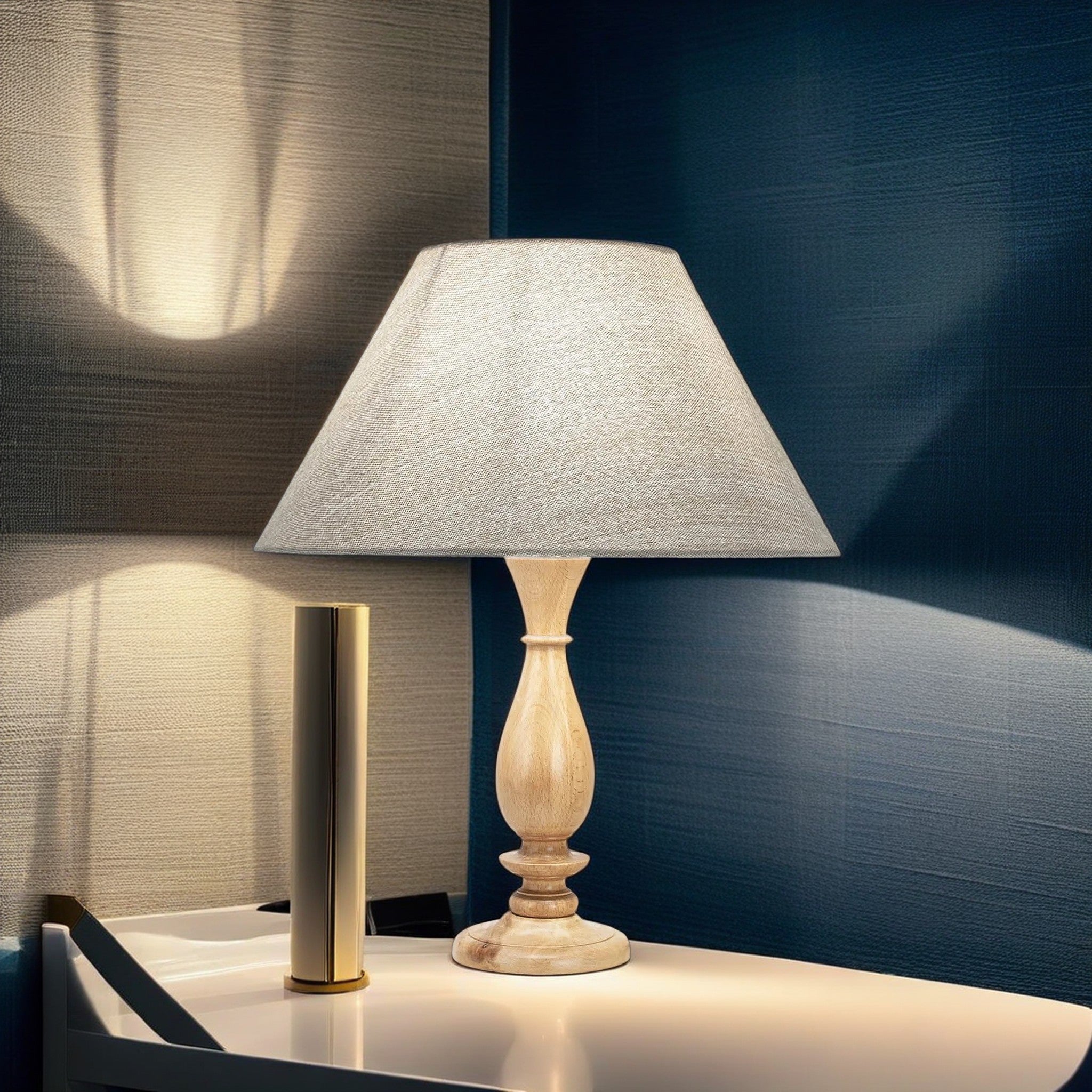 أباجورة خشب زان، 40*60 سم