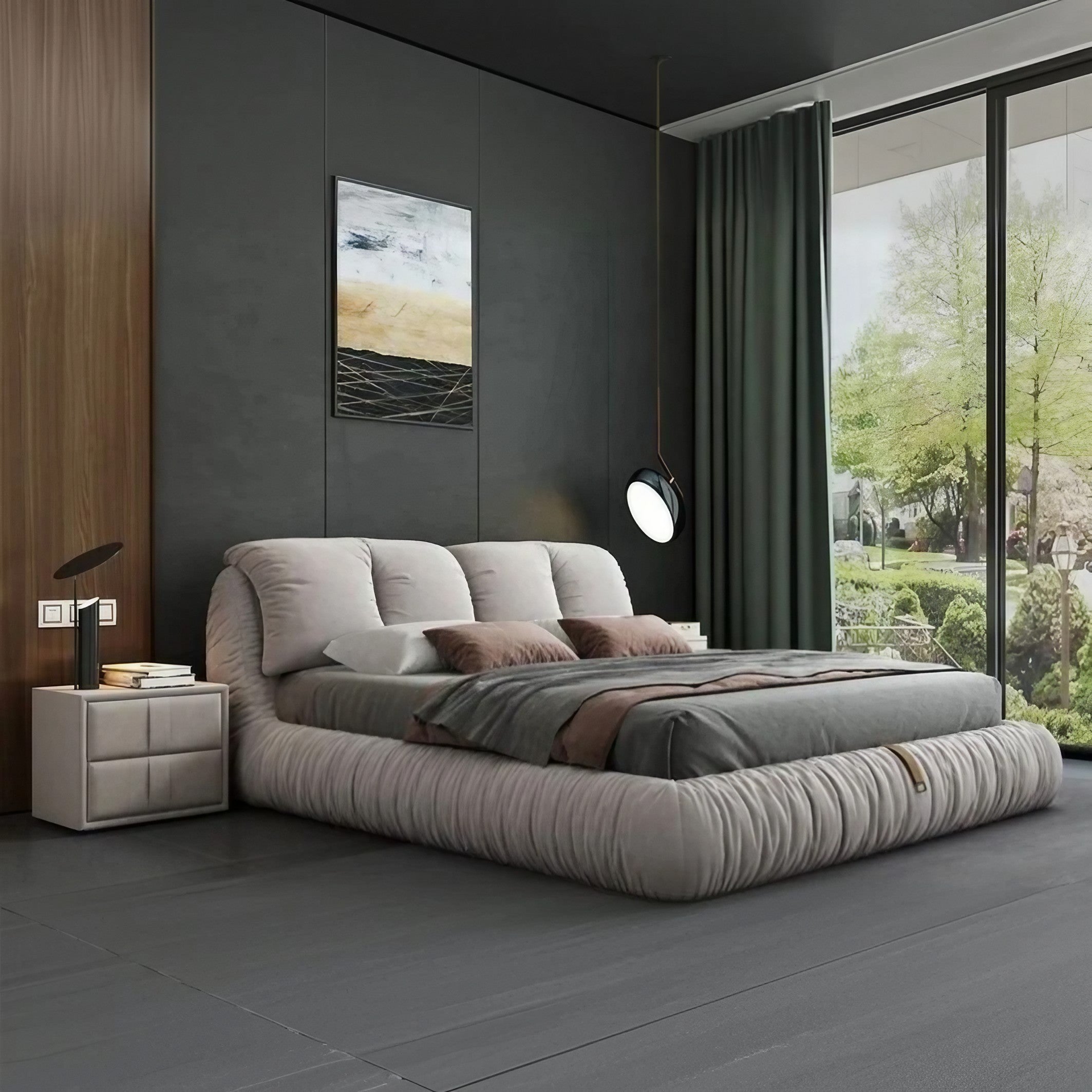 سرير سوبر كينج خشب كونتر و موسكي، 180*195*125 سم