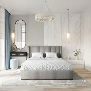 سرير كينج خشب ام دي اف و زان، 160*200*120 سم
