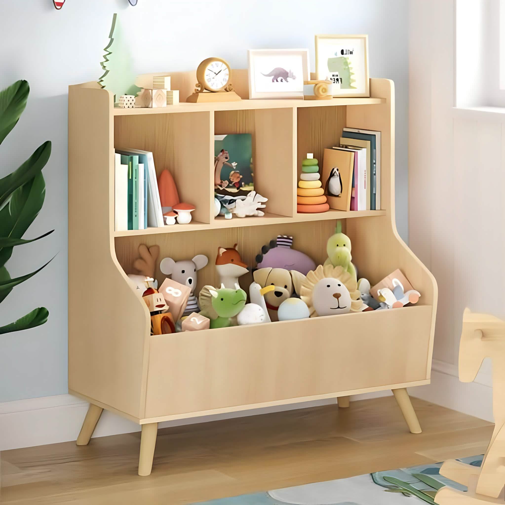 وحدة تخزين أطفال خشب ام دي اف، 80*40*110 سم