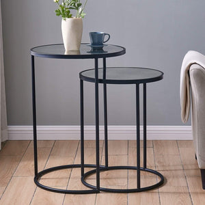 تسوق الأن من هومكس ترابيزات جانبية معدن بسطح زجاج - CH381 بأفضل سعر وأفضل جودة
