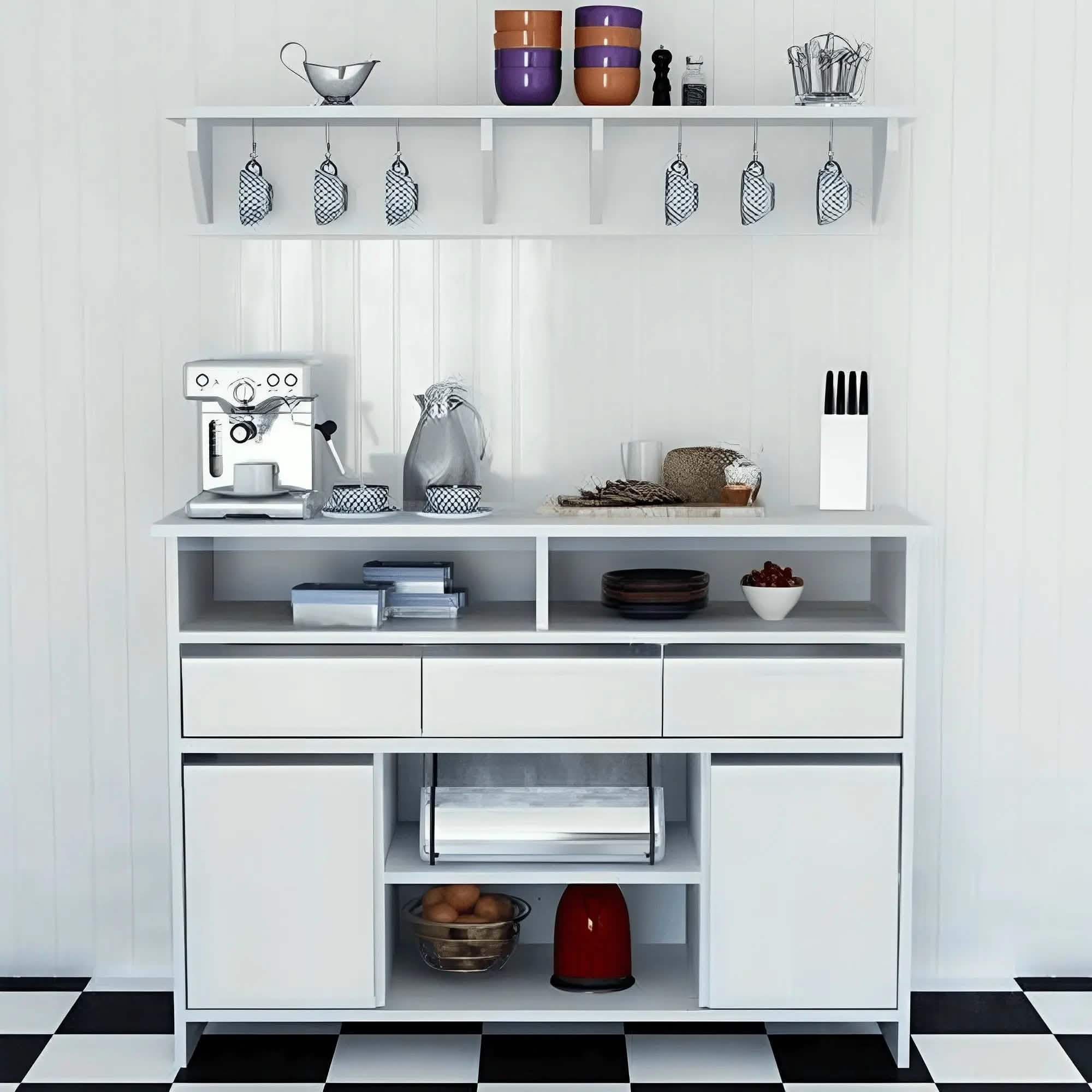 وحدة تخزين مطبخ خشب ام دي اف