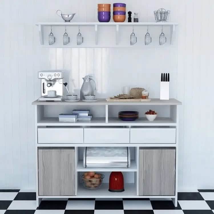 وحدة تخزين مطبخ خشب ام دي اف