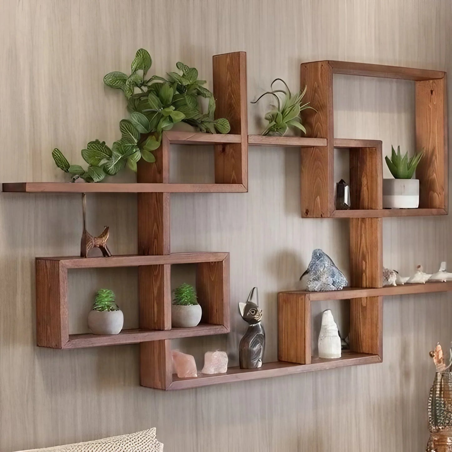 وحدة أرفف خشب موسكي، 130*15*100 سم