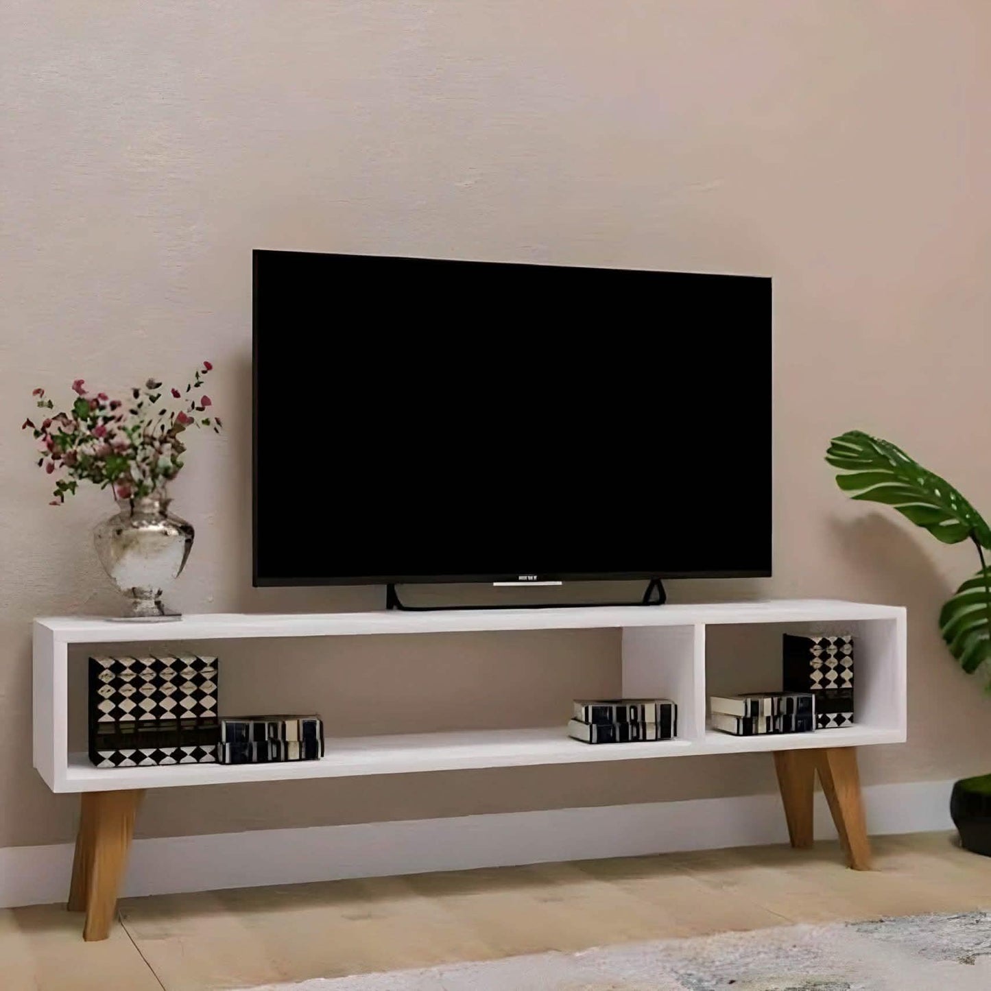 ترابيزة تليفزيون ام دي اف، 120*30*45 سم