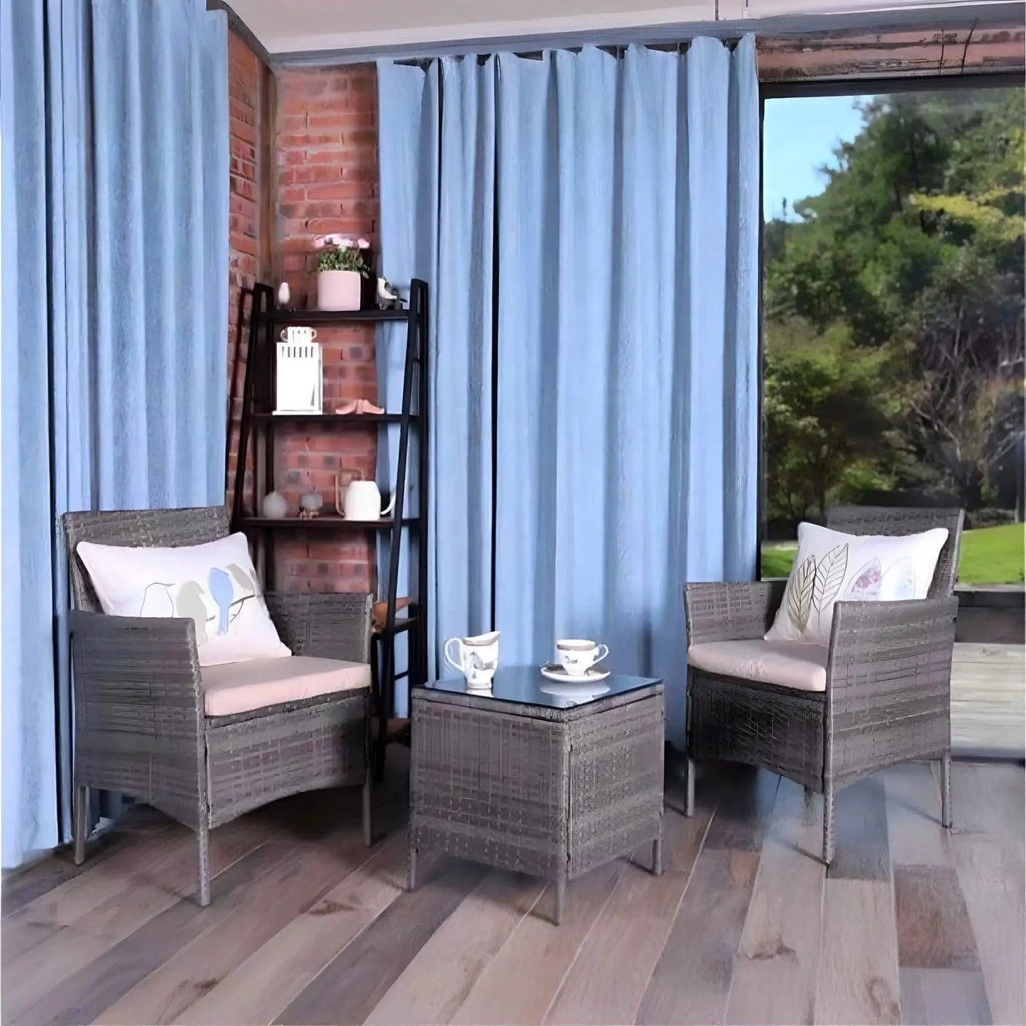 تسوق الأن من هومكس طقم خارجي حديد وراتان - FAD22 بأفضل سعر وأفضل جودة