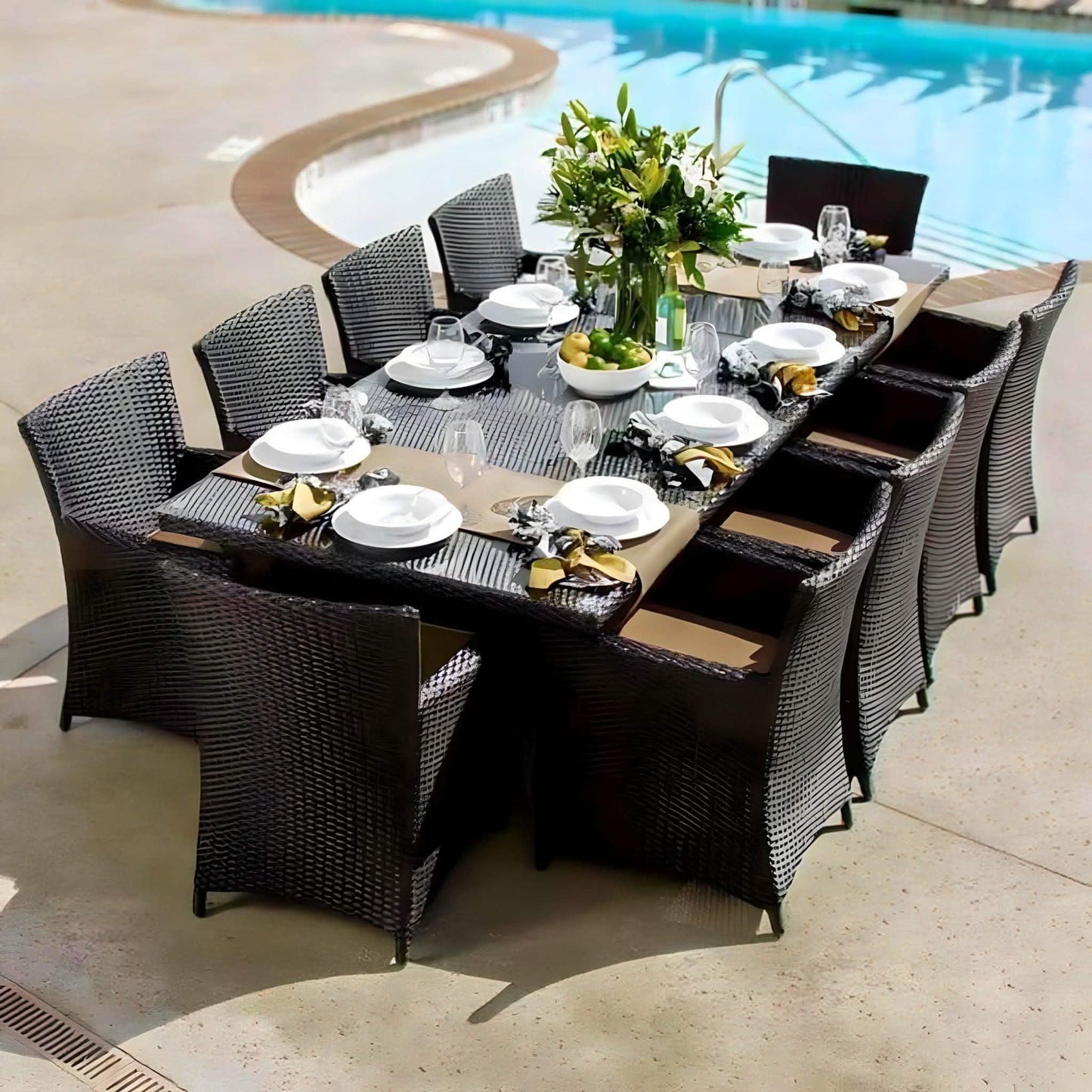 تسوق الأن من هومكس سفرة خارجية حديد وراتان - FAD36 بأفضل سعر وأفضل جودة