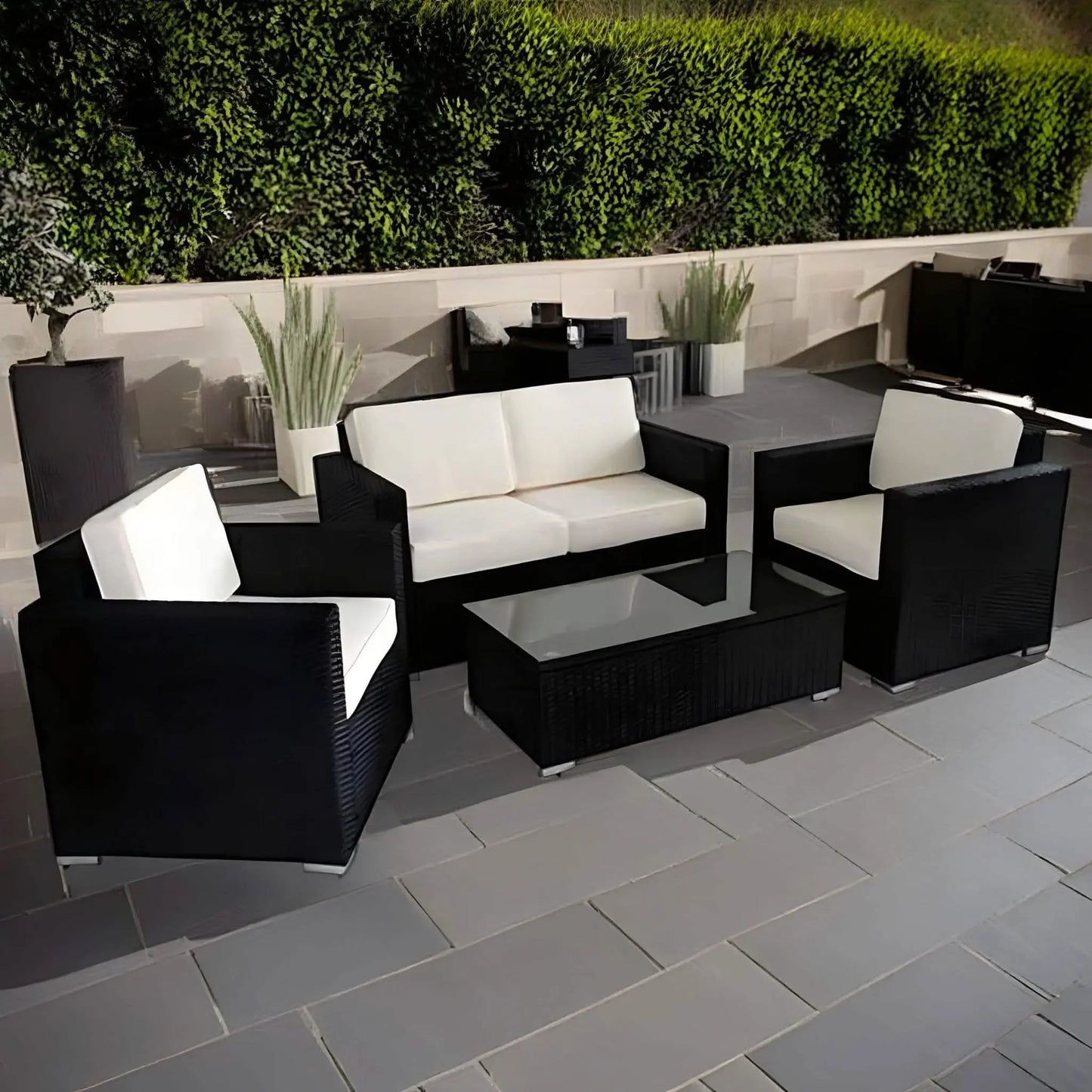 تسوق الأن من هومكس طقم خارجي حديد وراتان - FAD41 بأفضل سعر وأفضل جودة