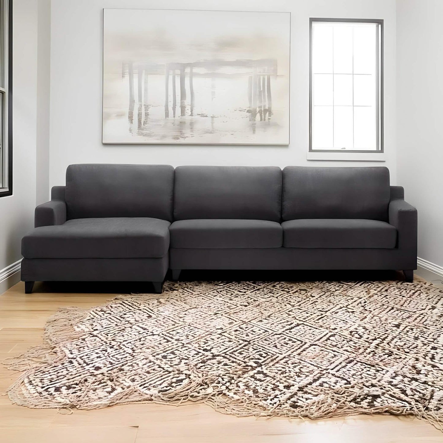 ركنة خشب زان أحمر، 280*180*75 سم