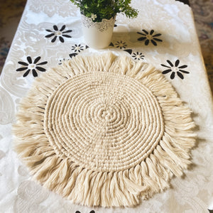 كوستر خيوط مكرمية، 30*30 سم