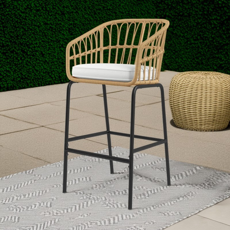 كرسي بار خارجي ستيل و دوبار، 50*55*112 سم