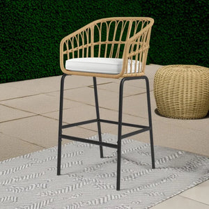 كرسي بار خارجي ستيل و دوبار، 50*55*112 سم