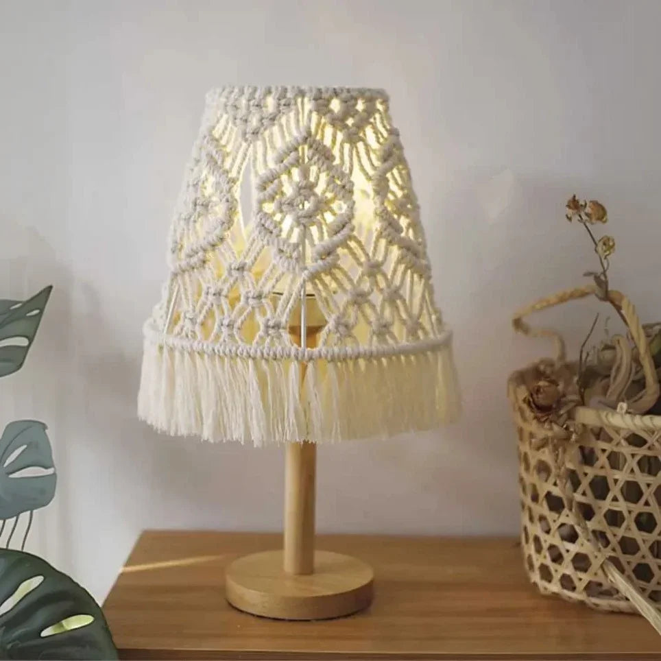 أباجورة خشب زان، 28*45 سم