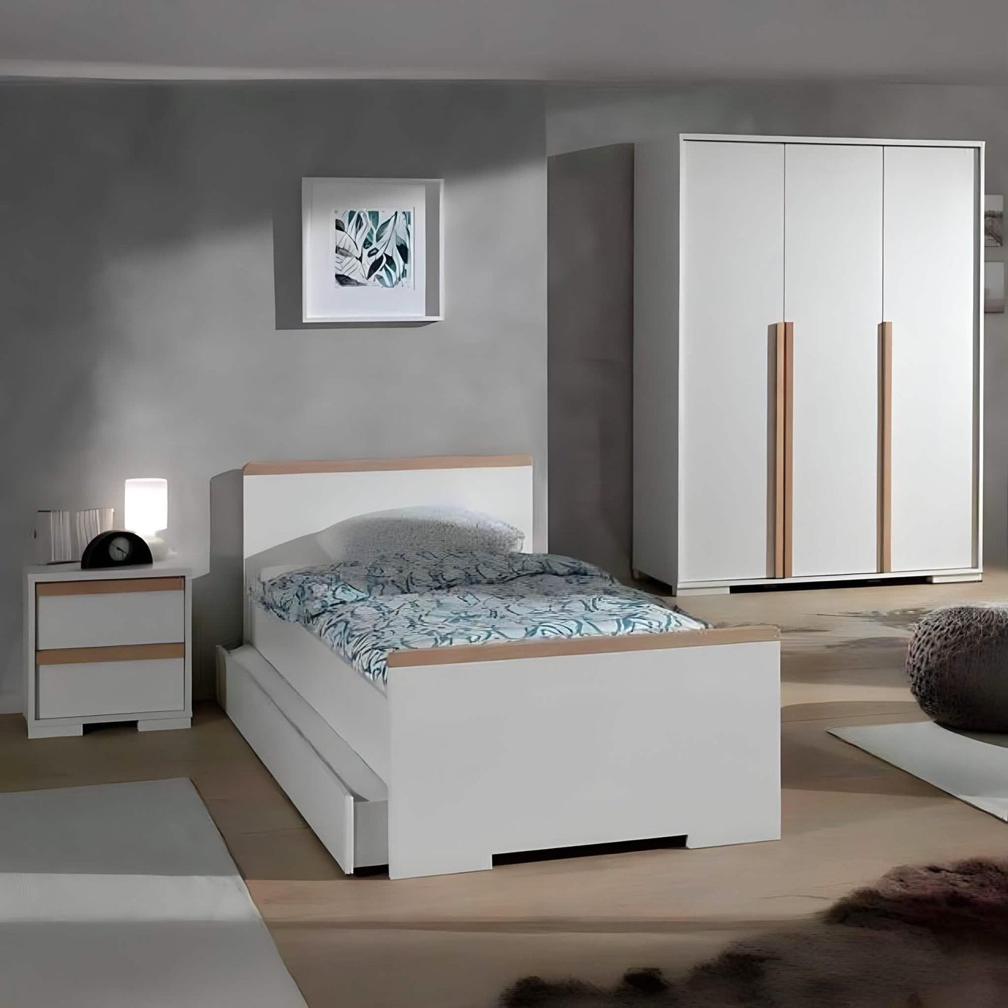 غرفة نوم خشب ام دي اف، 3 قطع