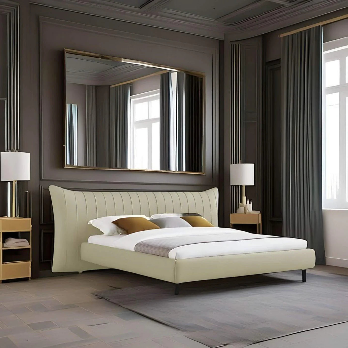 سرير كينج كينج خشب كونتر و موسكي، 180*195*120 سم