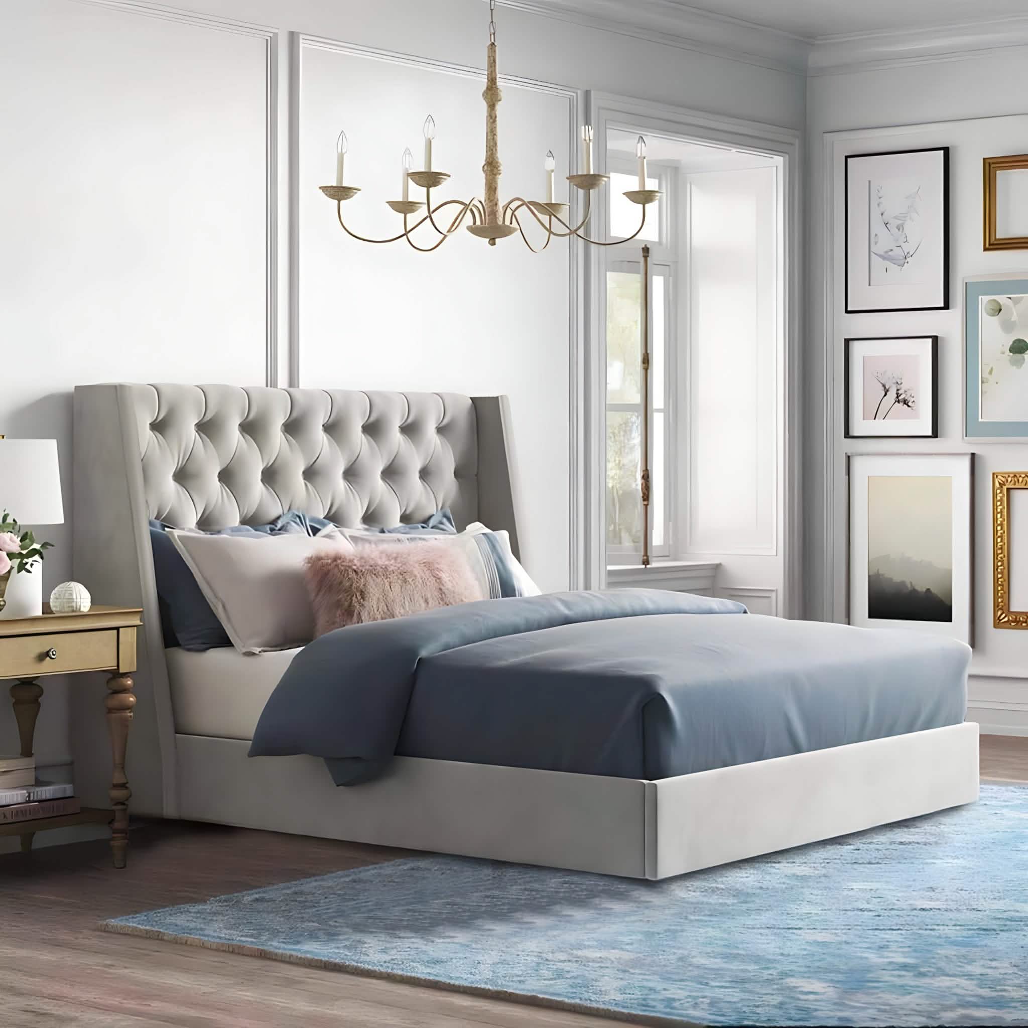 سرير سوبر كينج خشب موسكي، 180*195*120 سم