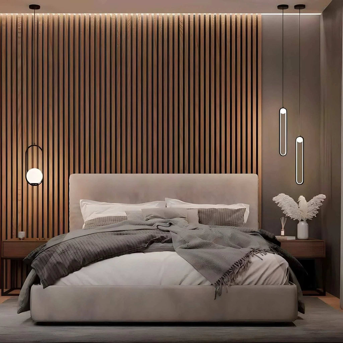 سرير كينج خشب موسكي، 160*195*120 سم