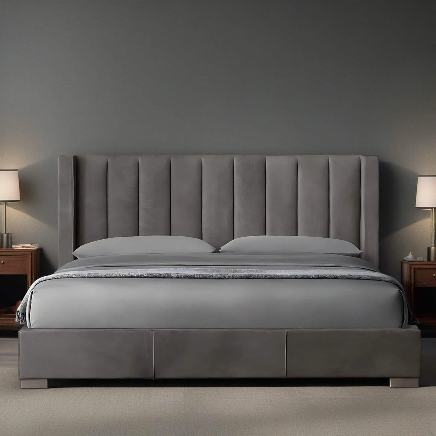 سرير كينج خشب موسكي ، 160*195*120 سم