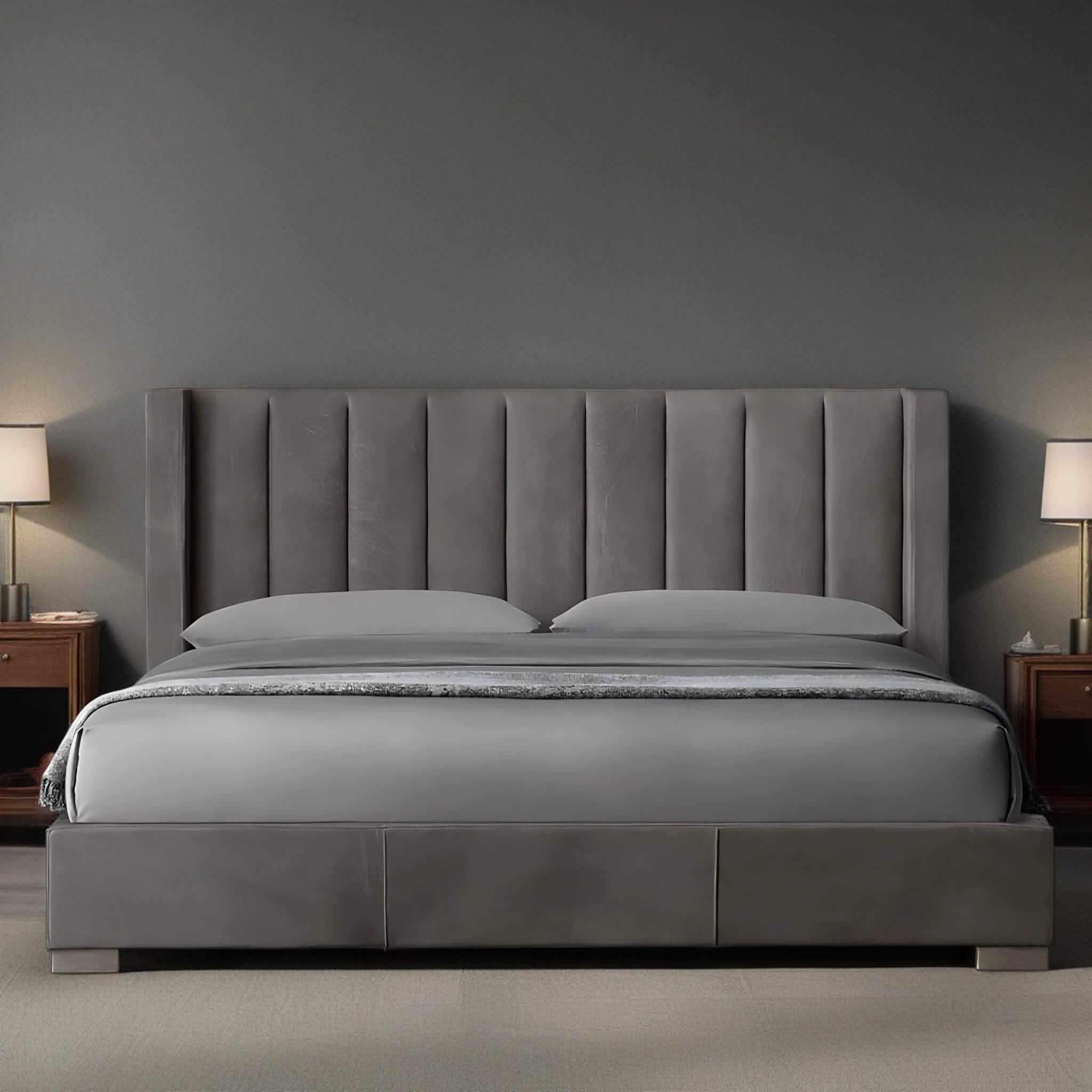 سرير سوبر كينج خشب موسكي، 180*195*120 سم