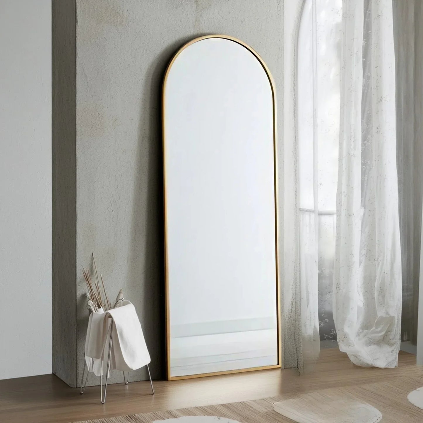 مرايا ستاند بإطار خشب ام دي اف، 55*2*165 سم