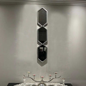 مرايا حائط بإطار خشب ام دي اف، 15*2*80 سم
