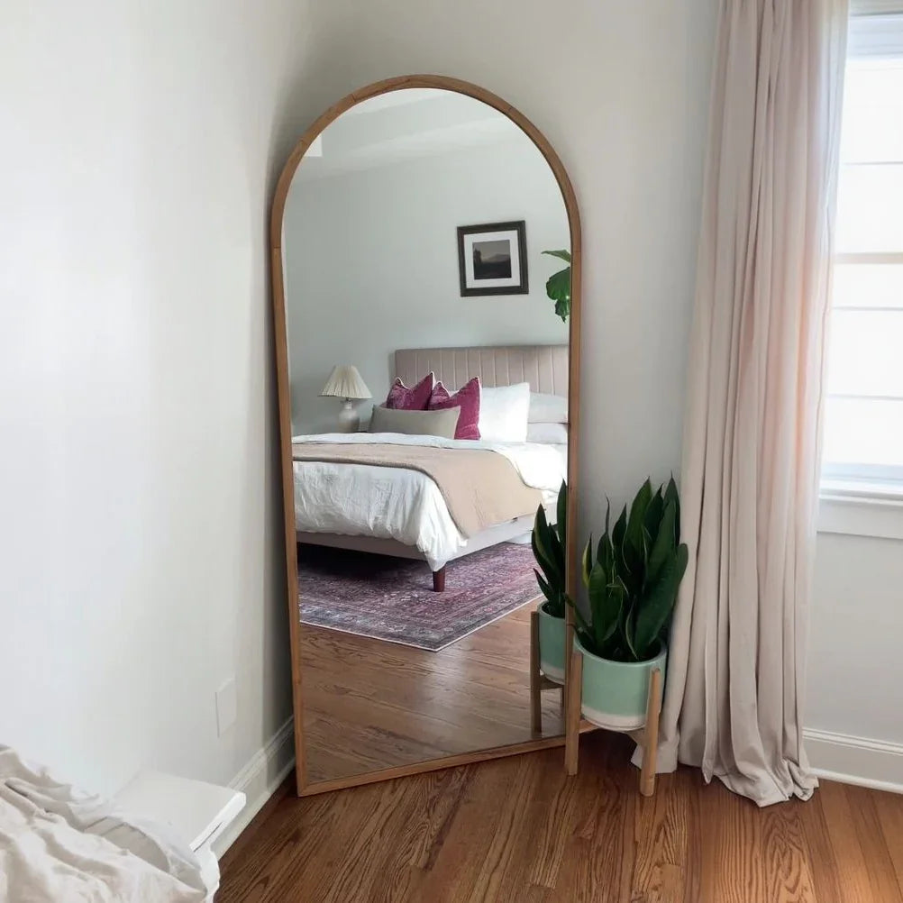 مرايا ستاند بإطار خشب ام دي اف، 55*2*165 سم